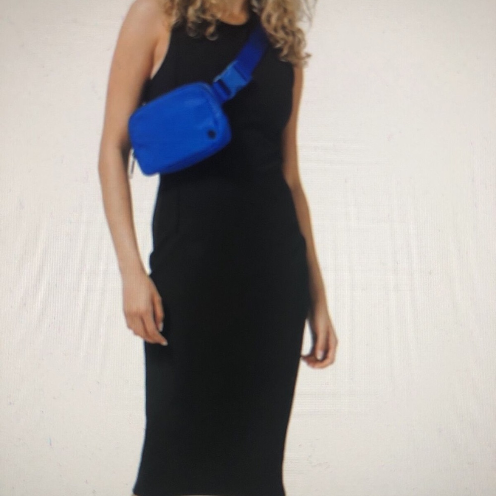 NWT Lululemon Brunch and Back Sleeveless Midi Dress Size 8 Black